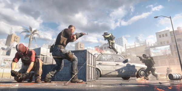 Изображение №2 2438x1219 «Обои CS2 перестрелка» из коллекции «Обои Counter-Strike 2, CS2»