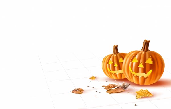 Изображение №6 5000x3200 «Две Тыквы, Halloween, белый фон» из коллекции «Обои Тыквы»