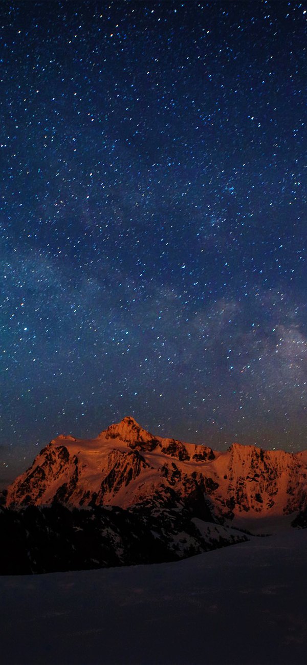 Изображение №50 1125x2436 «Снежные горы, рассвет, закат, звездное небо» из коллекции «Обои Звёздное Небо»