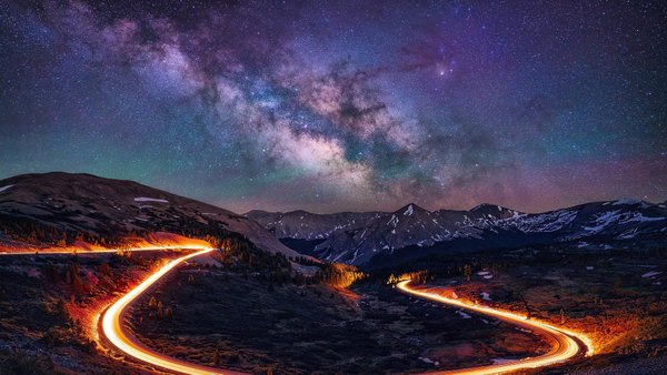 Изображение №18 3840x2160 «Таймлапс дороги в горах, ночь, небо» из коллекции «Обои Звёздная Ночь»