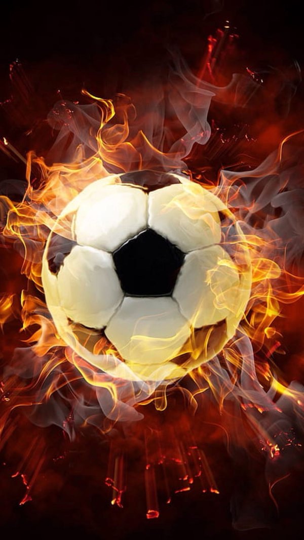 Изображение №9 1080x1920 «Огненный футбольный мяч» из коллекции «Обои Футбол»
