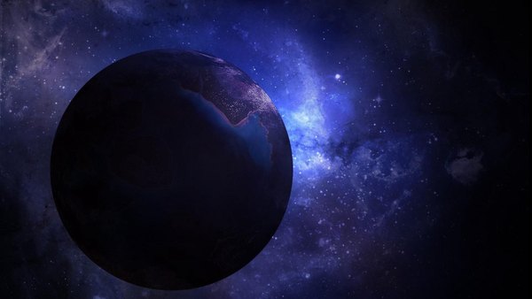 Изображение №15 1920x1080 «Планета, синий свет» из коллекции «Чёрные обои с планетами»