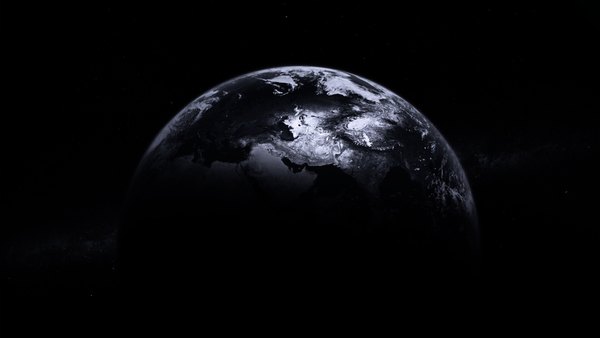 Изображение №3 1920x1080 «Чёрный фон планета Земля» из коллекции «Чёрные обои с планетами»