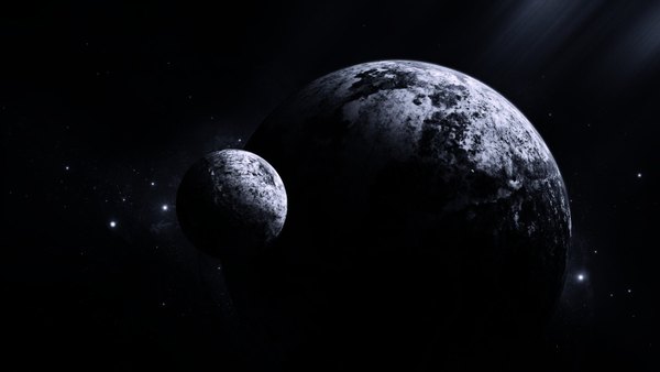 Изображение №11 1920x1080 «Большая и маленькая планеты» из коллекции «Чёрные обои с планетами»