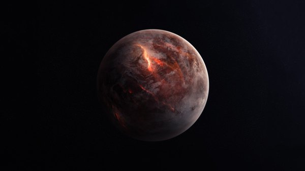 Изображение №27 1920x1080 «Раскаленная планета на черном фоне» из коллекции «Чёрные обои с планетами»