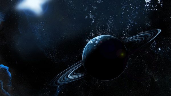 Изображение №16 1920x1080 «Планета Сатурн» из коллекции «Чёрные обои с планетами»