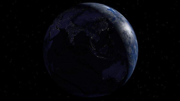 Изображение №4 1920x1080 «Планета Земля» из коллекции «Чёрные обои с планетами»