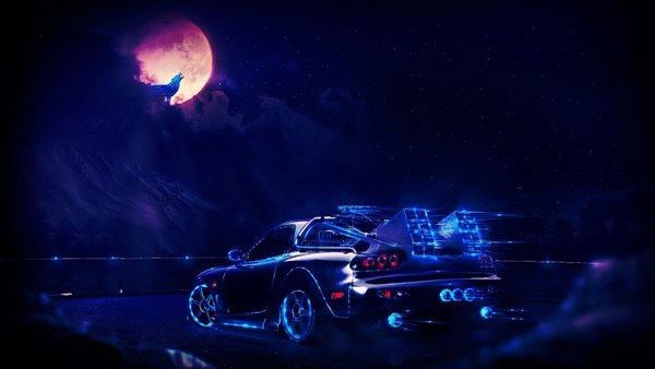 Изображение №15 1920x1080 «Неоновая Mazda RX-7» из коллекции «Обои Неоновые Машины»