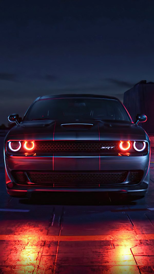 Изображение №5 2160x3840 «Dodge Challenger SRT Hellcat» из коллекции «Обои Неоновые Машины»