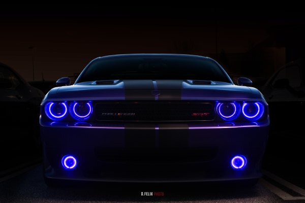 Изображение №4 3840x2560 «Dodge Challenger SRT Hellcat 2018» из коллекции «Обои Неоновые Машины»