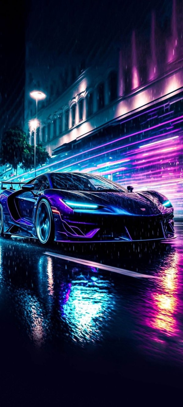 Изображение №16 736x1635 из коллекции «Обои Неоновые Машины»