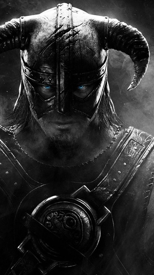 Изображение №13 1080x1920 «Черно белый фон Викинг с рогами» из коллекции «Обои Викинги (Vikings)»