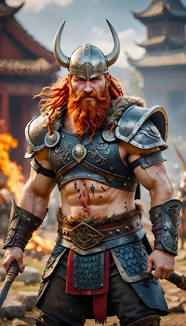 Изображение №2 3250x5688 «Викинг, генерация ИИ» из коллекции «Обои Викинги (Vikings)»