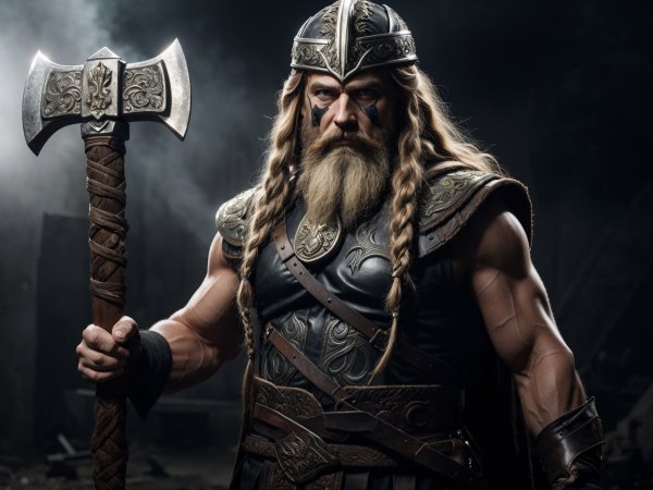 Изображение №29 3000x2250 «Сильный воин викинг с топором, ИИ» из коллекции «Обои Викинги (Vikings)»