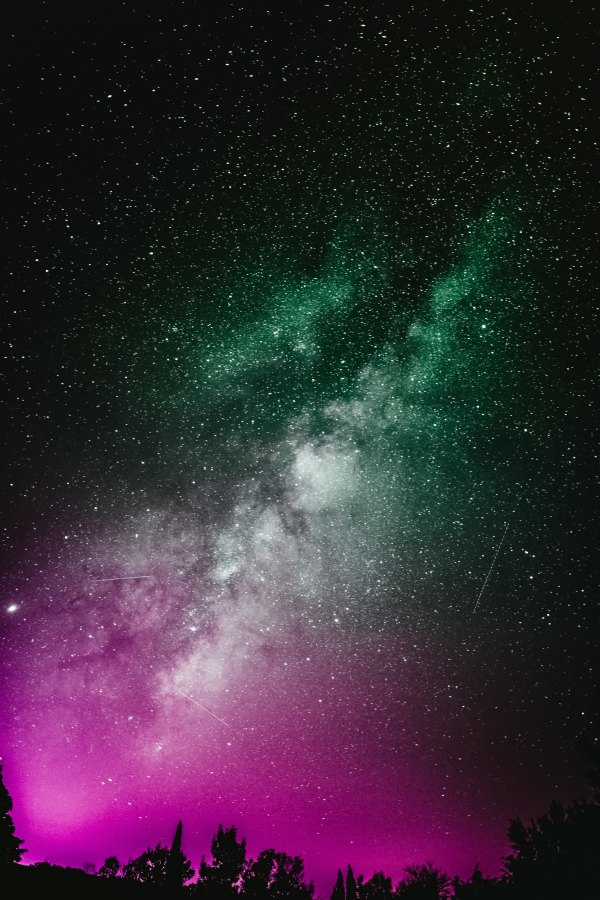 Изображение №42 3968x5952 «Зелено розовое звездное небо» из коллекции «Обои Звёздное Небо»