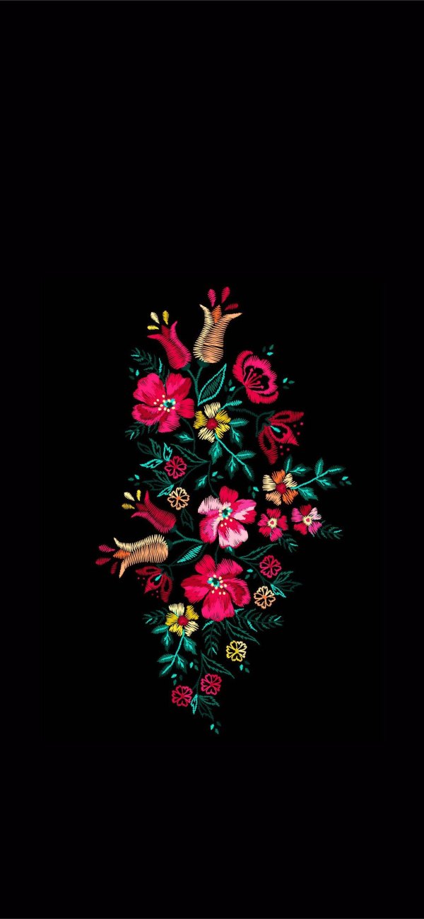 Изображение №14 1125x2436 «Цветы на черном фоне» из коллекции «Обои iPhone 13 Pro Max»