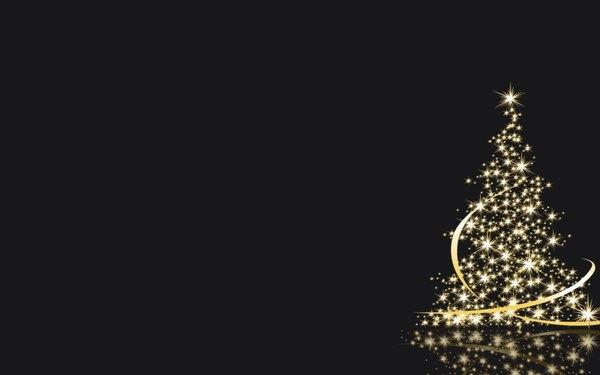 Изображение №41 1920x1200 «Минимализм, Новый Год, Золотая Ёлка» из коллекции «Новогодние Обои»