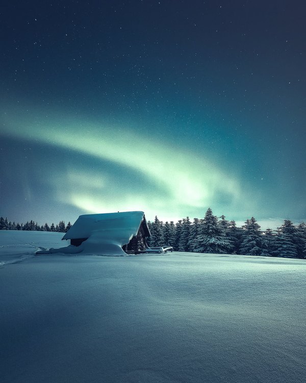 Изображение №38 1920x2400 «Финляндия, зимний домик, северное сияние» из коллекции «Обои Северное Сияние»