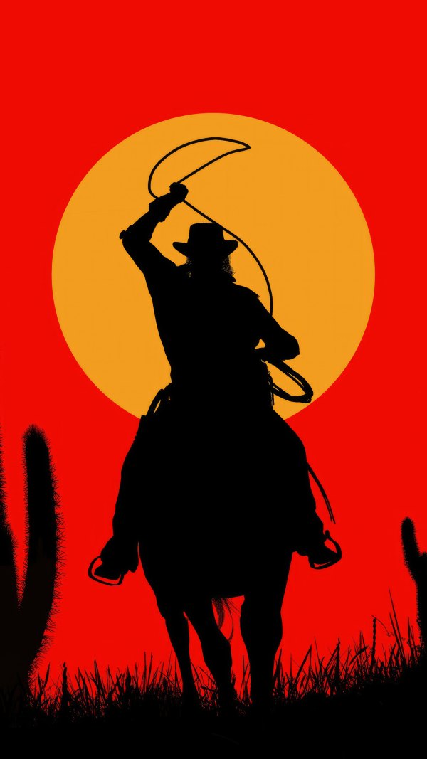 Изображение №11 1440x2560 «Красно черный фон Red Dead Redemption 2» из коллекции «Обои Red Dead Redemption»