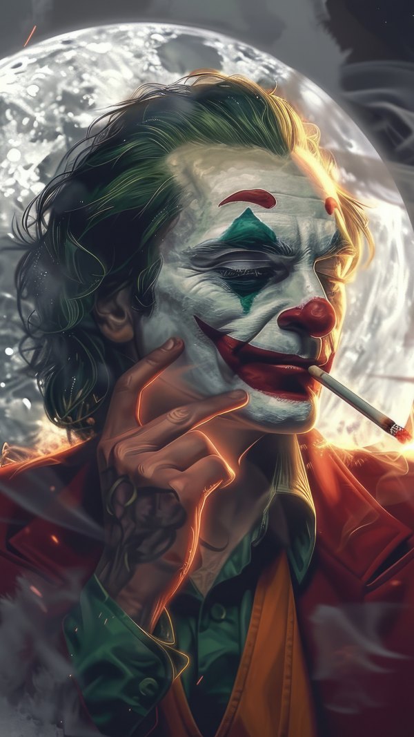 Изображение №6 1080x1920 «Джокер с сигаретой» из коллекции «Обои Джокер (Joker)»