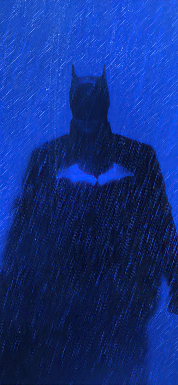 Изображение №3 1242x2688 «Бэтмен Синий фон» из коллекции «Обои Бэтмен (The Batman)»