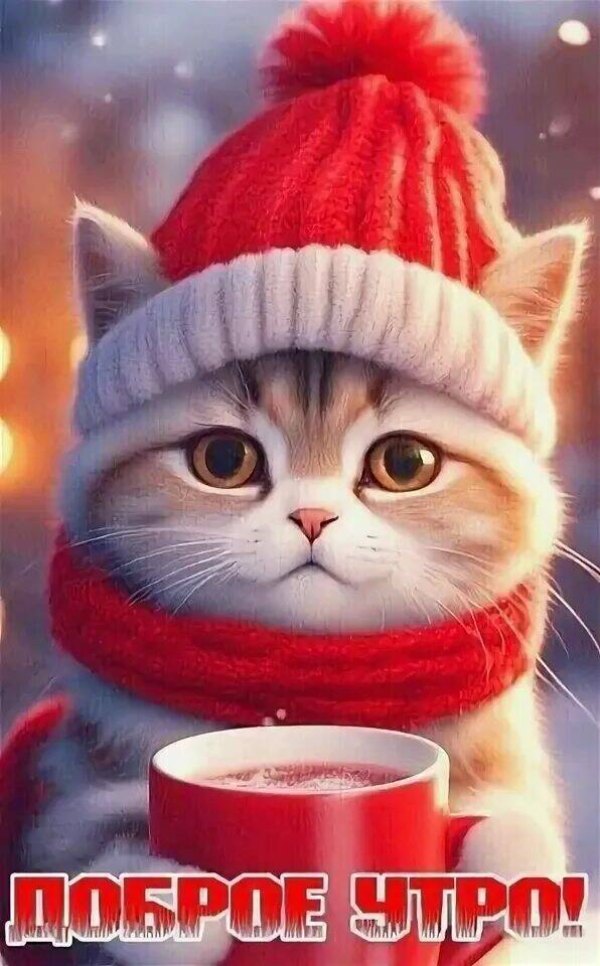 Изображение №19 596x960 из коллекции «Открытки «С добрым зимним утром!» с животными»