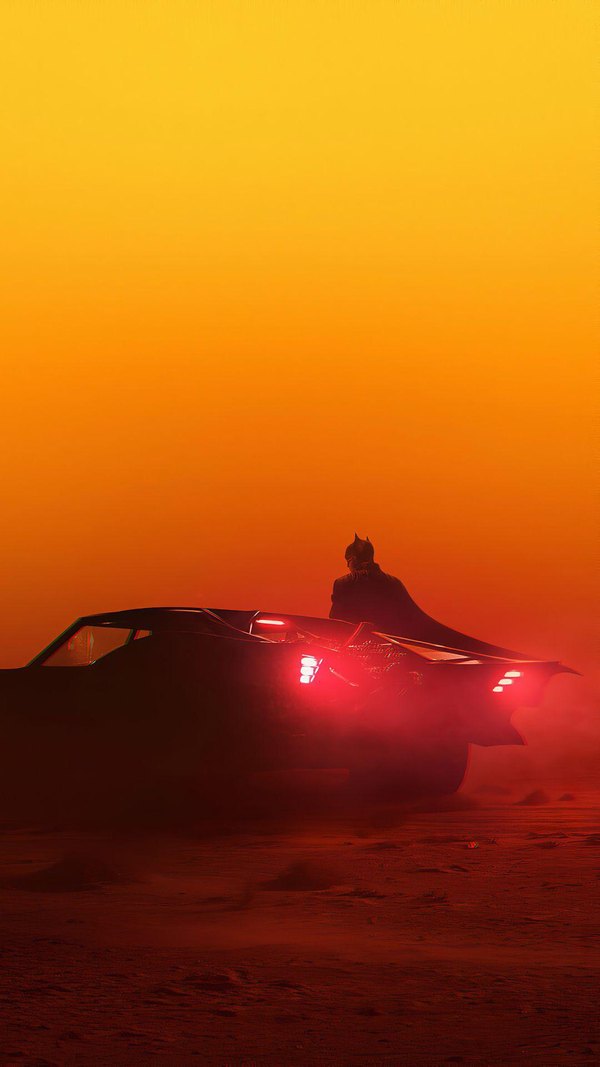 Изображение №2 1080x1920 «Бэтмен с машиной» из коллекции «Обои Бэтмен (The Batman)»