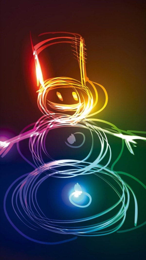 Изображение №16 1080x1920 «Неоновый снеговик» из коллекции «Обои Снеговик»