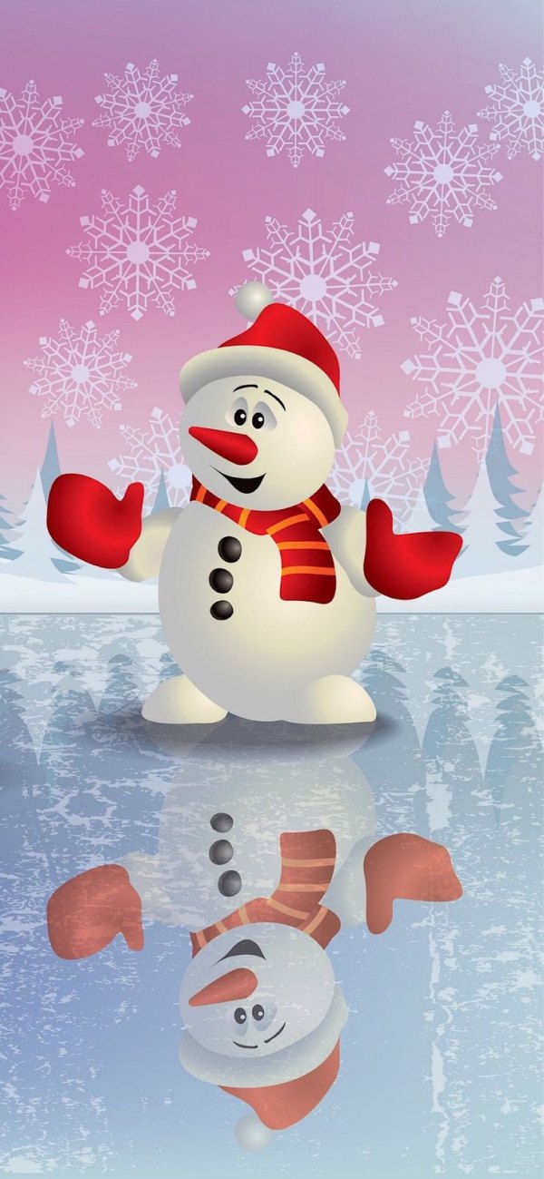 Изображение №5 736x1593 «Снеговик на льду» из коллекции «Обои Снеговик»