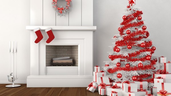 Изображение №40 1920x1080 «Красно белый новогодний фон» из коллекции «Обои Новогодняя Ёлка»