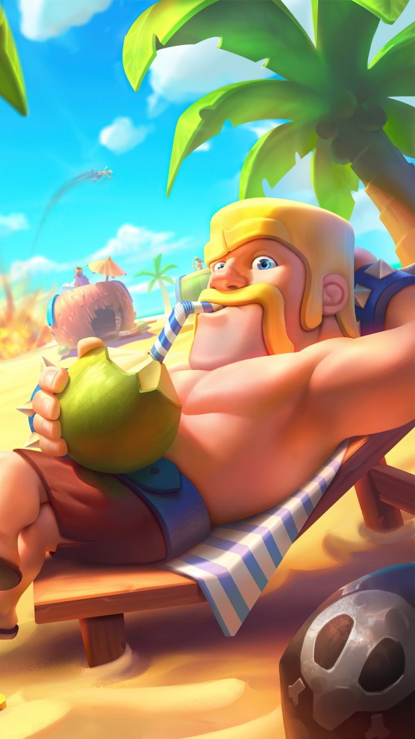Изображение №1 1080x1920 «Король варваров Clash Royale» из коллекции «Обои Клеш Рояль (Clash Royale)»