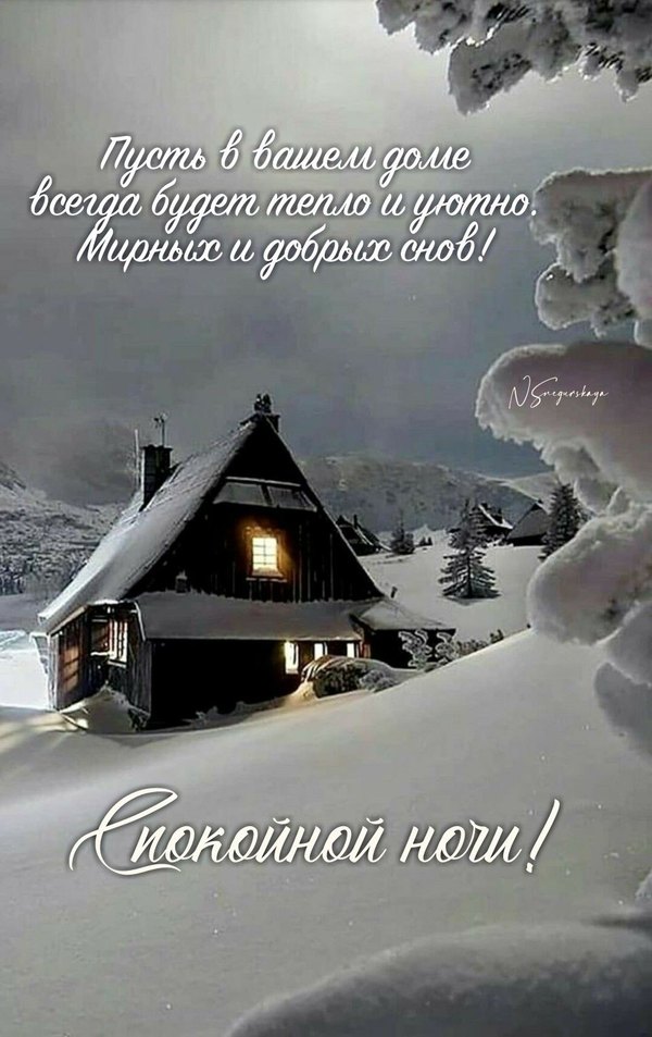 Изображение №78 960x1525  из коллекции «Зимние открытки «Спокойной доброй ночи!»»