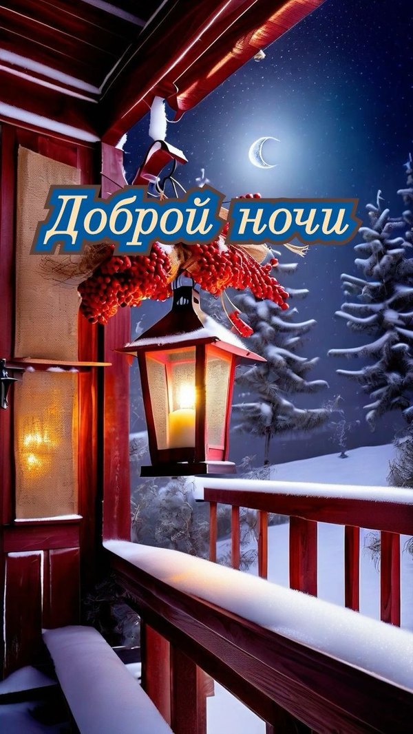 Изображение №94 736x1308  из коллекции «Зимние открытки «Спокойной доброй ночи!»»