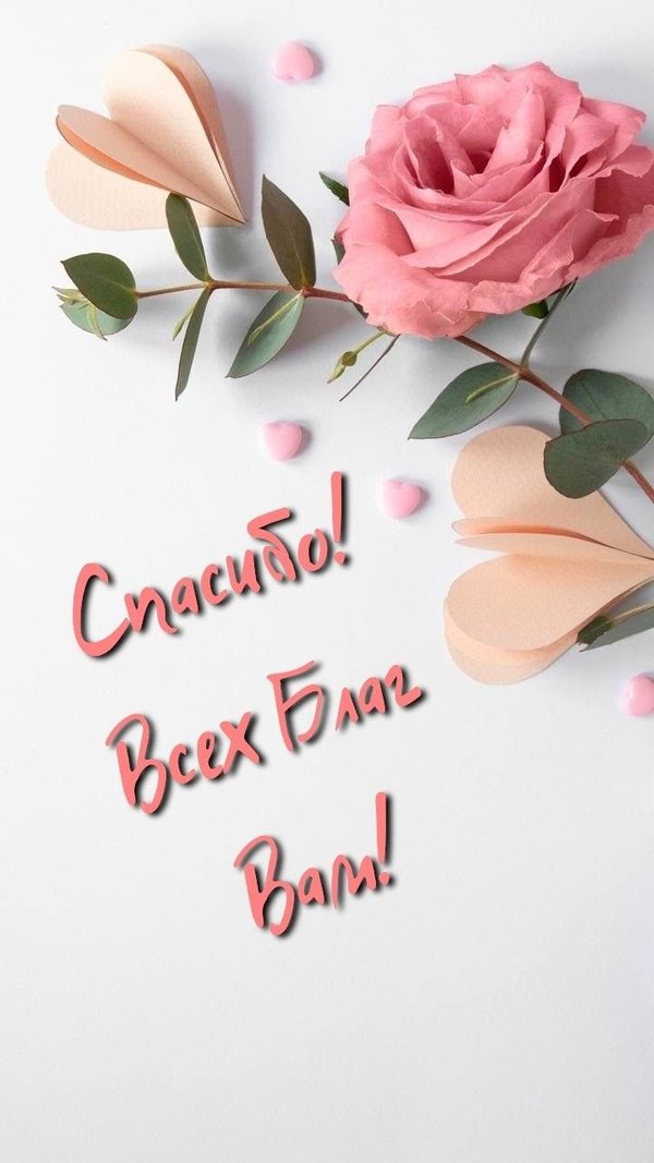 Изображение №4 720x1280 «Спасибо! Всех Благ Вам!» из коллекции «Открытки «Спасибо!»»