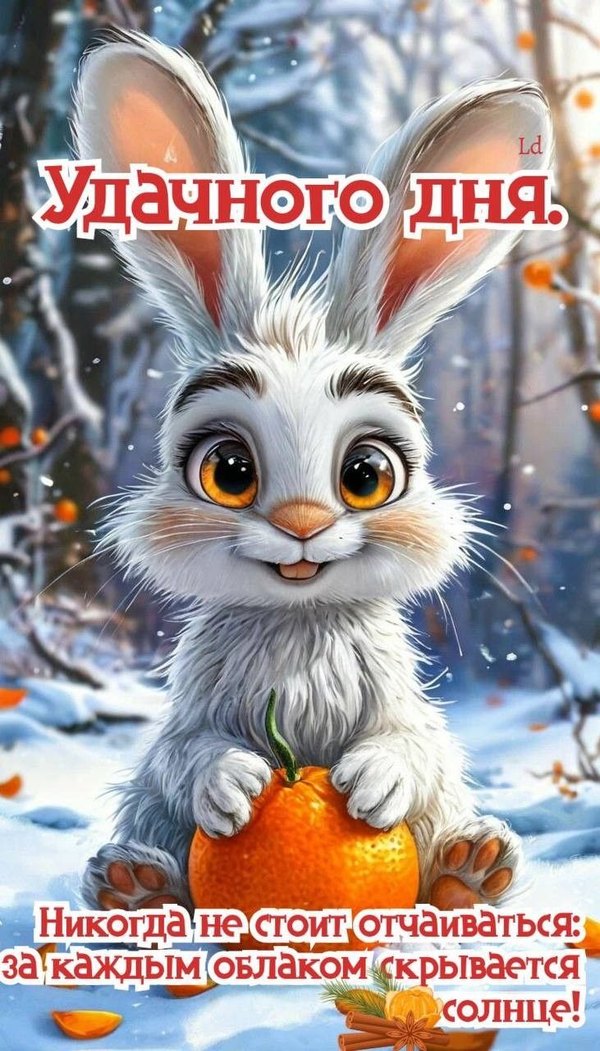 Изображение №31 731x1280 «Удачного дня!» из коллекции «Зимние открытки «Хорошего дня!»»