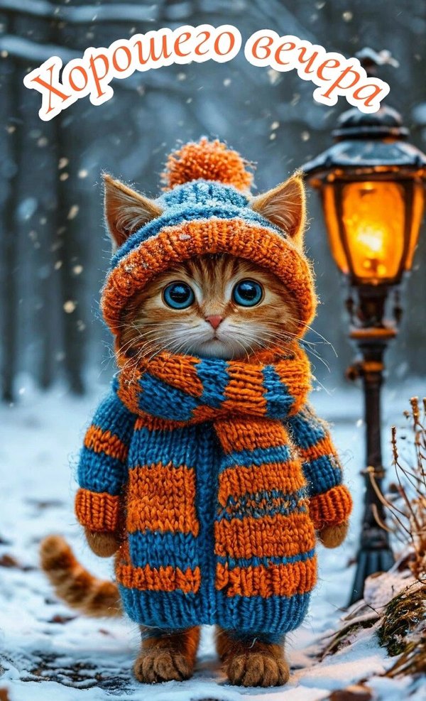 Изображение №59 768x1263  из коллекции «Зимние открытки «Хорошего доброго вечера!»»