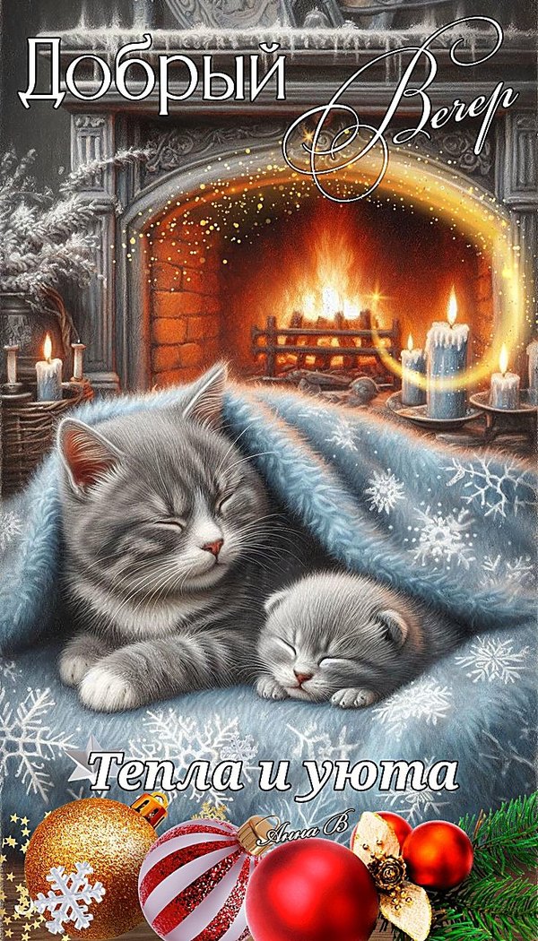 Изображение №56 736x1288 «Добрый вечер! Тепла и уюта!» из коллекции «Зимние открытки «Хорошего доброго вечера!»»