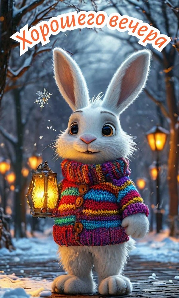 Изображение №92 768x1272  из коллекции «Зимние открытки «Хорошего доброго вечера!»»