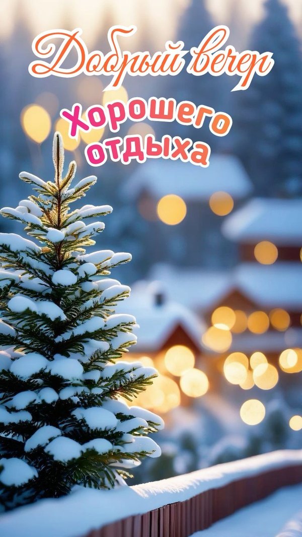 Изображение №51 736x1308 «Добрый вечер! Хорошего отдыха!» из коллекции «Зимние открытки «Хорошего доброго вечера!»»