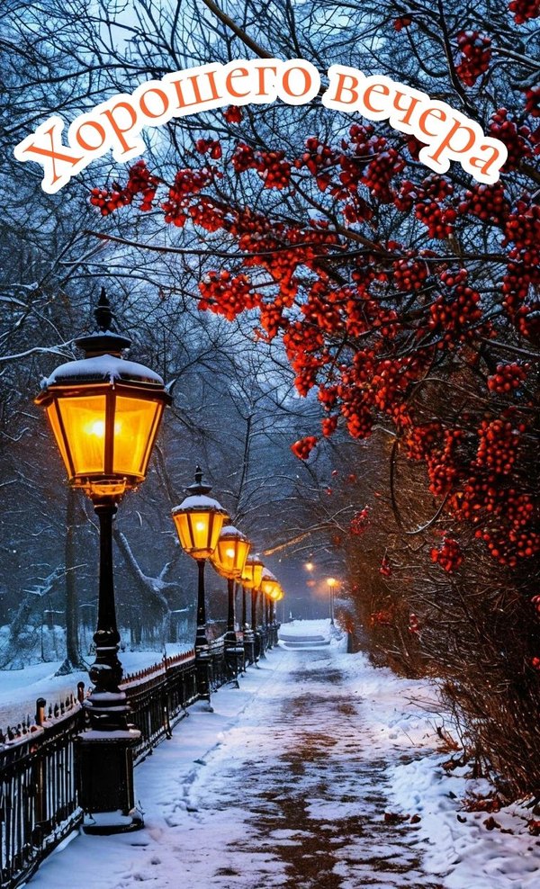 Изображение №64 768x1264  из коллекции «Зимние открытки «Хорошего доброго вечера!»»