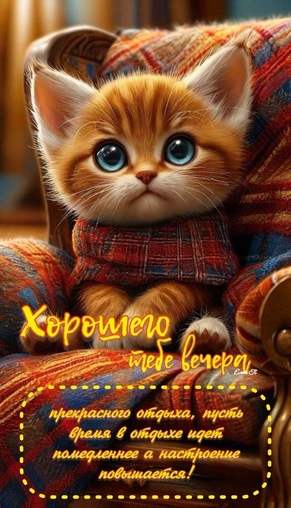 Изображение №22 1090x1902 «Хорошего тебе вечера!» из коллекции «Зимние открытки «Хорошего доброго вечера!»»