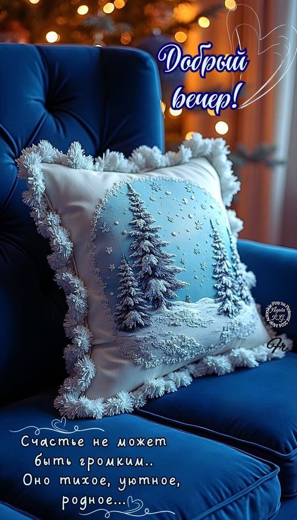 Изображение №27 736x1287  из коллекции «Зимние открытки «Хорошего доброго вечера!»»