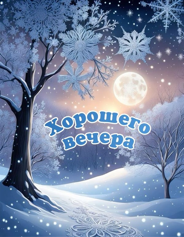 Изображение №83 735x947  из коллекции «Зимние открытки «Хорошего доброго вечера!»»