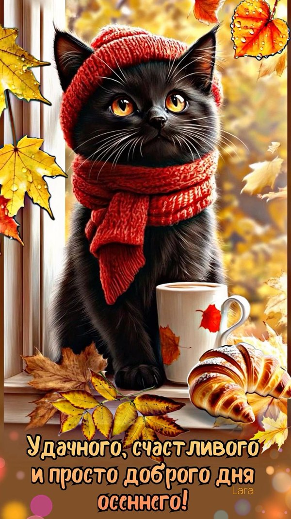 Изображение №22 1080x1920 «Удачного, счастливого и просто доброго дня осеннего!» из коллекции «Осенние открытки «С Добрым Утром!»»
