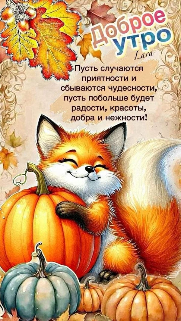 Изображение №17 736x1308 из коллекции «Осенние открытки «С Добрым Утром!»»