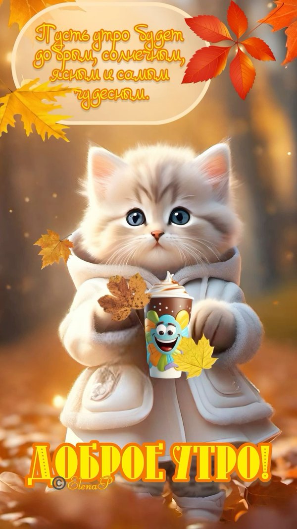 Изображение №77 1080x1920 из коллекции «Осенние открытки «С Добрым Утром!»»