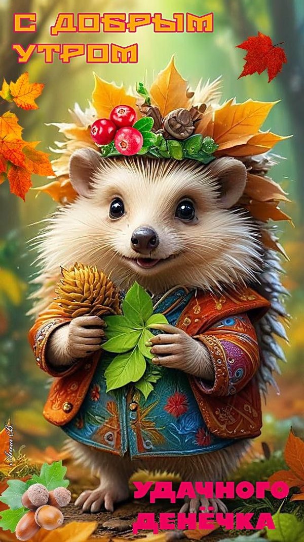 Изображение №65 576x1024 из коллекции «Осенние открытки «С Добрым Утром!»»