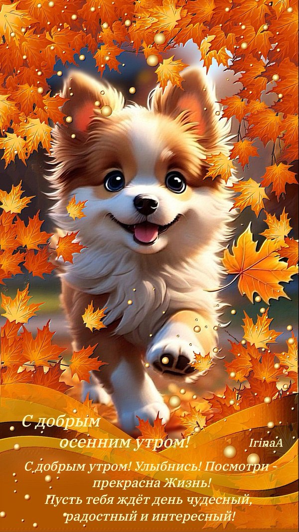 Изображение №78 1215x2160 «Открытка С добрым осенним утром!» из коллекции «Осенние открытки «С Добрым Утром!»»