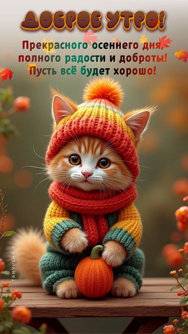 Изображение №63 1080x1920 «Доброе утро! Прекрасного осеннего дня!» из коллекции «Осенние открытки «С Добрым Утром!»»