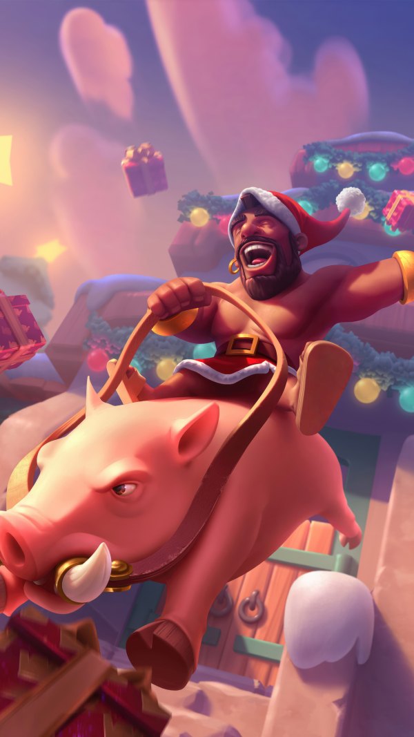 Изображение №35 1080x1920 «Clash Royale Санта кабан всадник» из коллекции «Обои Клеш Рояль (Clash Royale)»